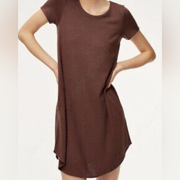 Aritzia Wilfred Free Esther T Shirt Dress *Yellow* Size XXS - Picture 2 of 8